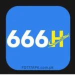 666H Game online casino app logo icon on blue background, showing white 666H text with a small airplane icon.