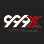 999X Game logo in white and red bold text with an X icon, set against a plain dark gray background.