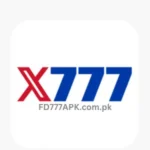 X777 Game online casino app logo icon on white background, showing red X and blue 777 text side by side.
